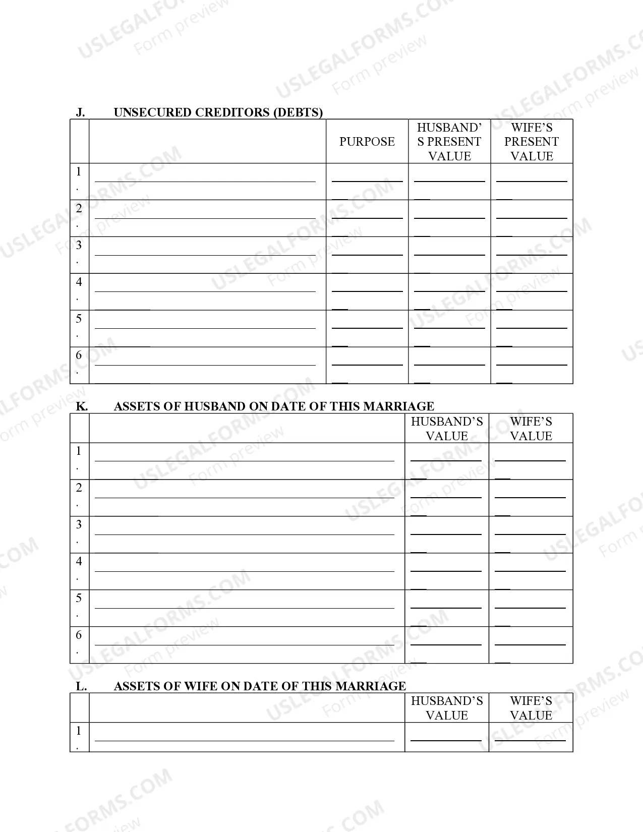 Preview Property Statement - Adult Children