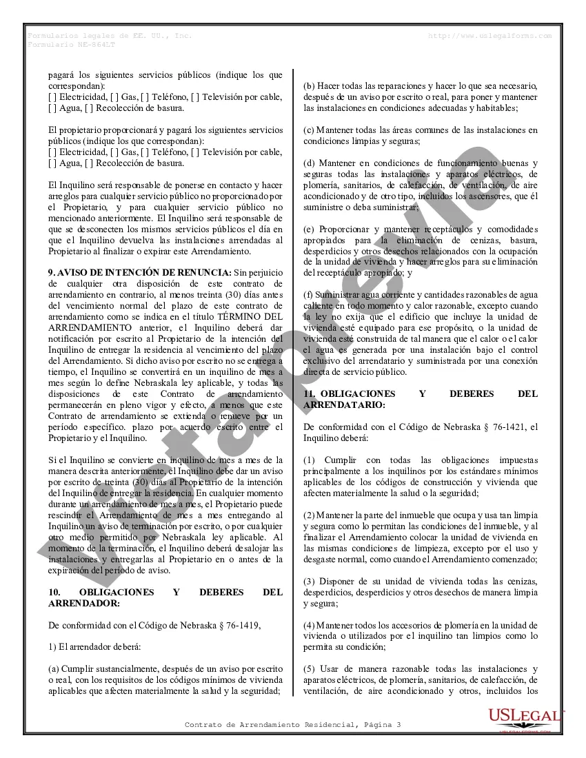 Preview Contrato de arrendamiento de alquiler residencial