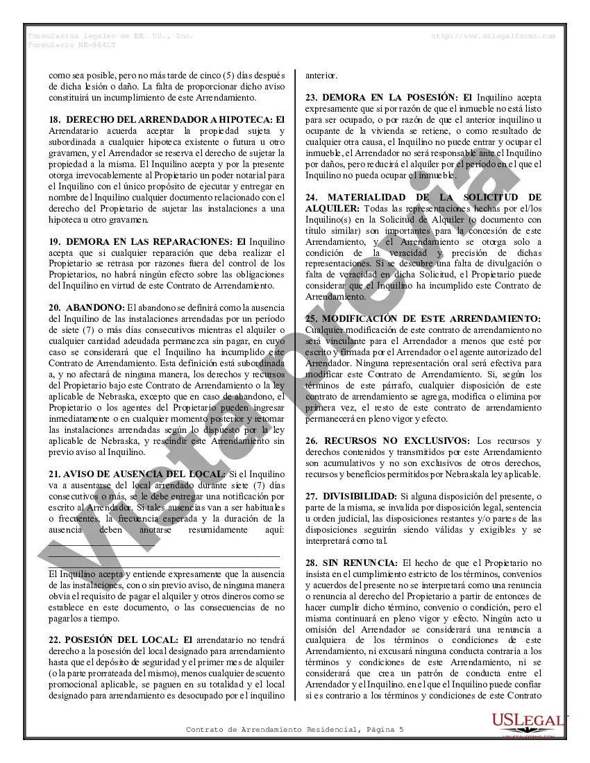 Preview Contrato de arrendamiento de alquiler residencial