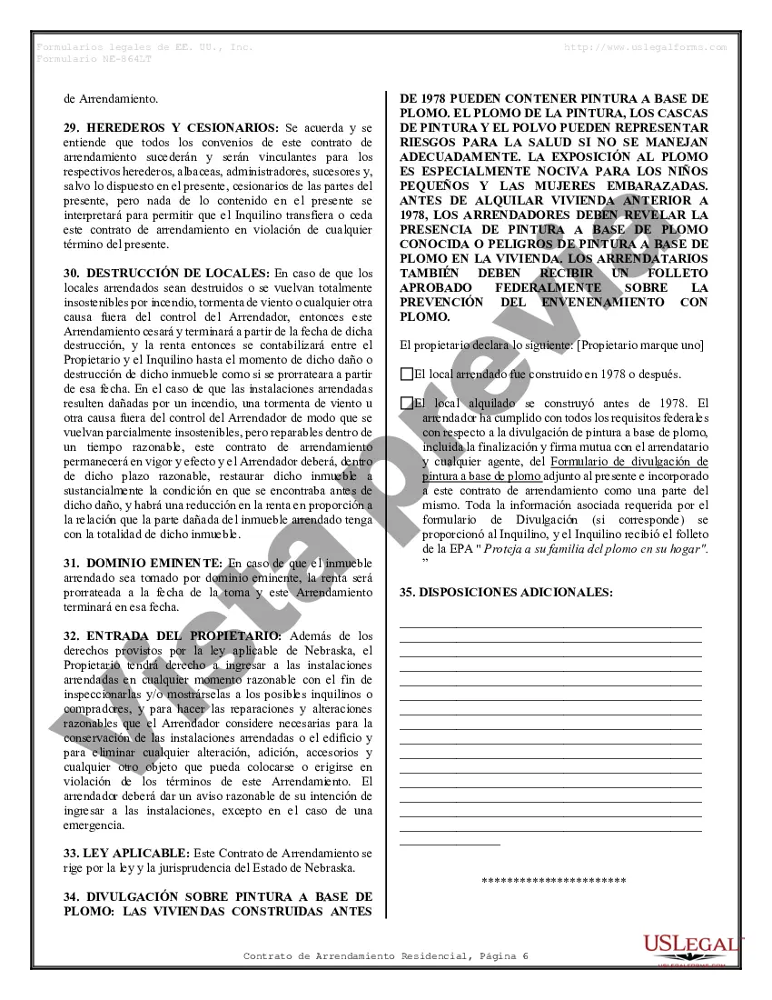 Preview Contrato de arrendamiento de alquiler residencial