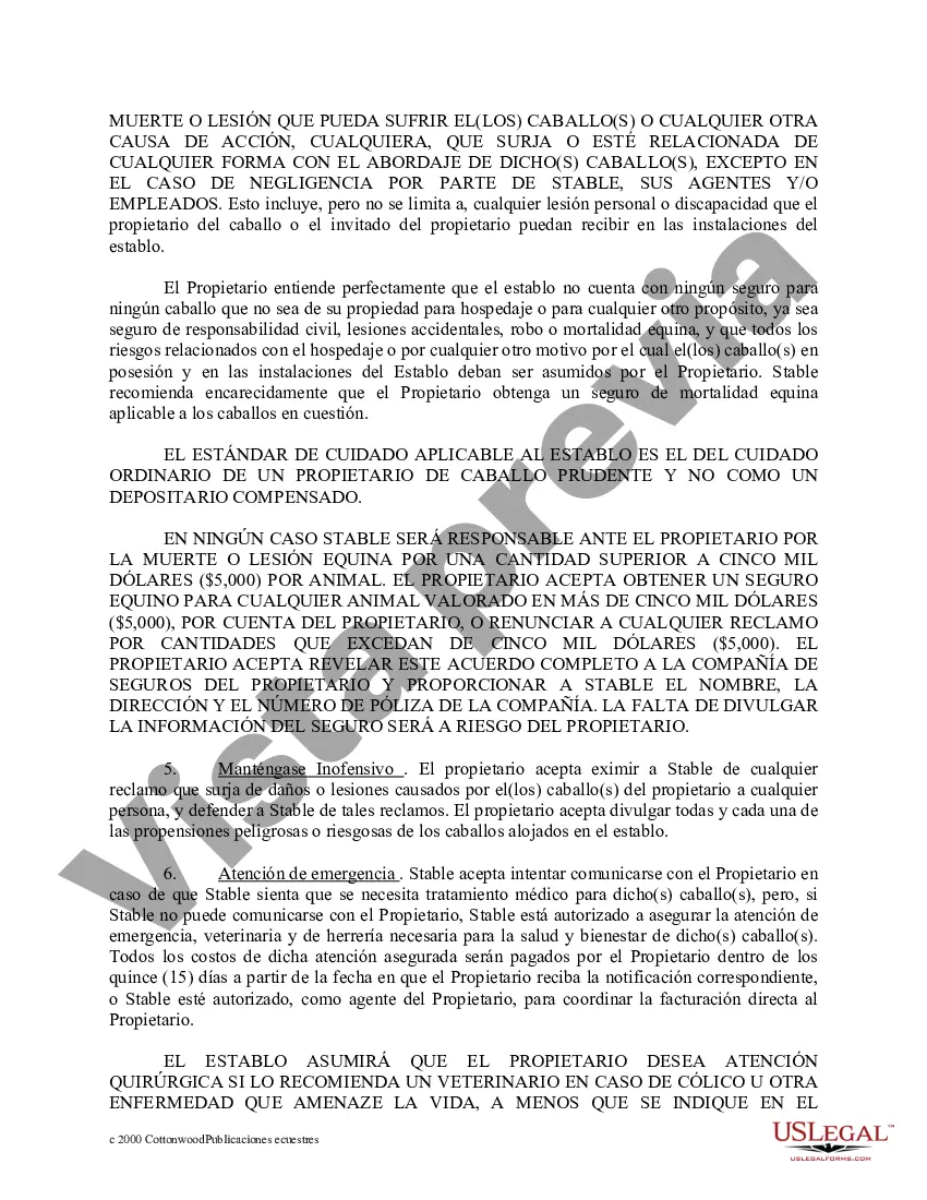 Preview Paquete de formularios equinos de caballos de Nebraska