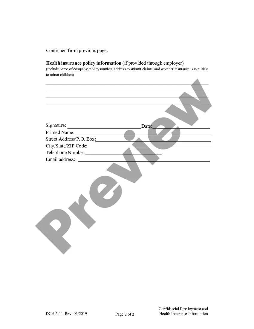 Preview Confidential Party Information - With or Without Children