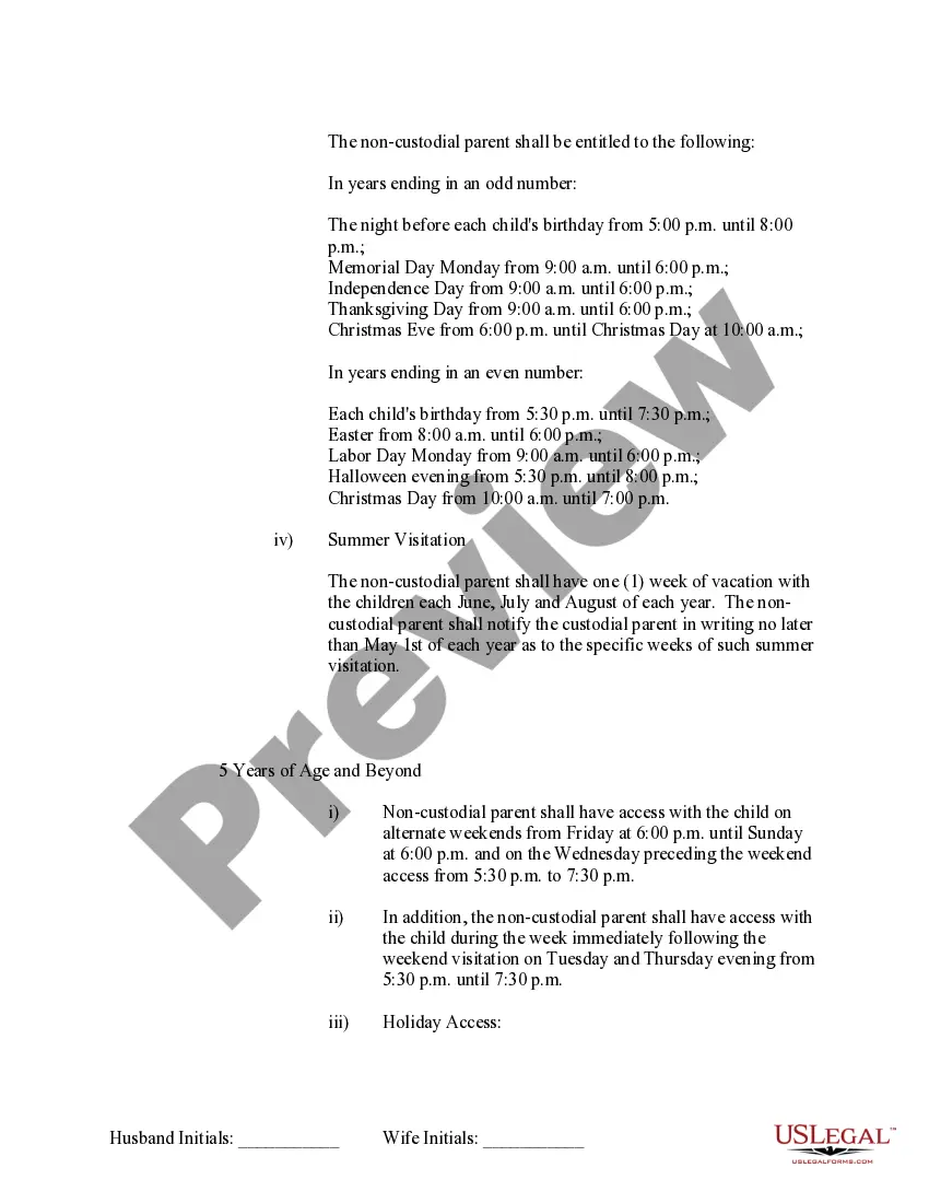 Preview Marital Domestic Separation and Property Settlement Agreement Minor Children no Joint Property or Debts effective Immediately