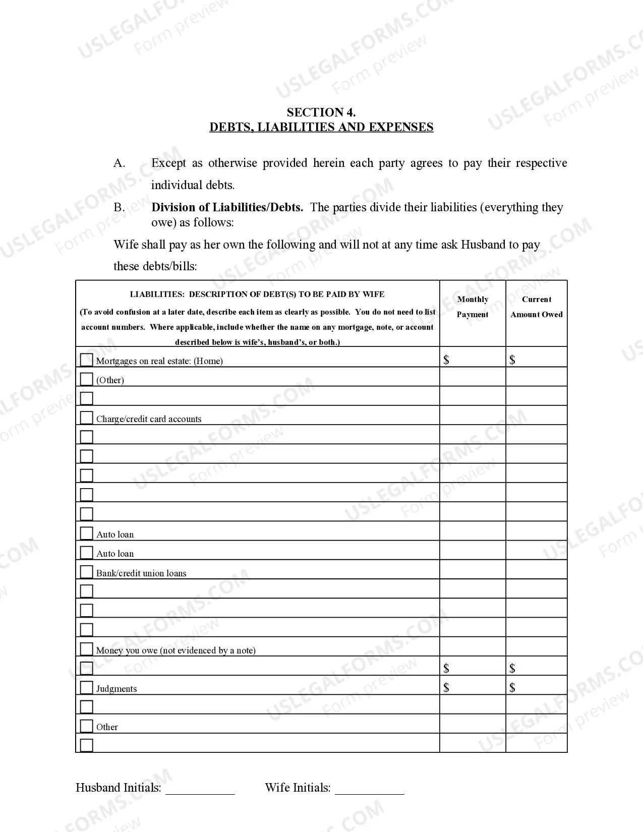 Preview Marital Domestic Separation and Property Settlement Agreement Adult Children Parties May have Joint Property or Debts where Divorce Action Filed