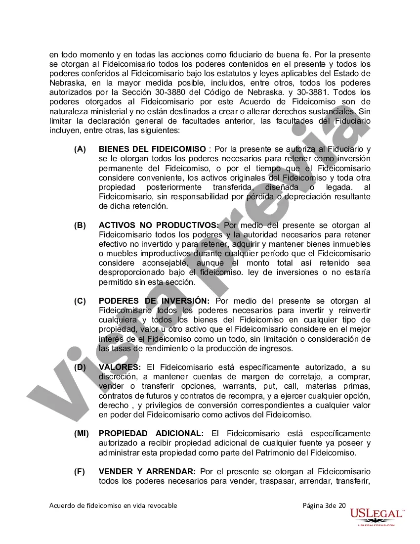 Preview Fideicomiso en Vida para Individuos Solteros, Divorciados o Viudos o Viudos con Hijos