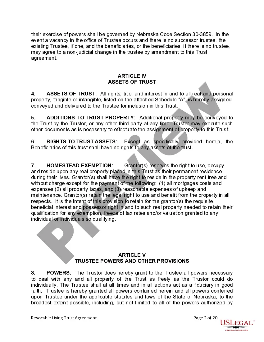 Preview Living Trust for Individual Who is Single, Divorced or Widow or Widower with Children