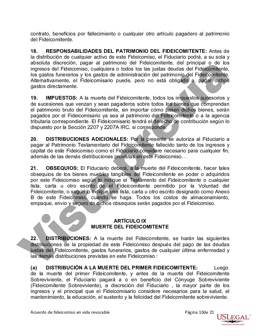 Preview Fideicomiso en vida para esposo y esposa con un hijo