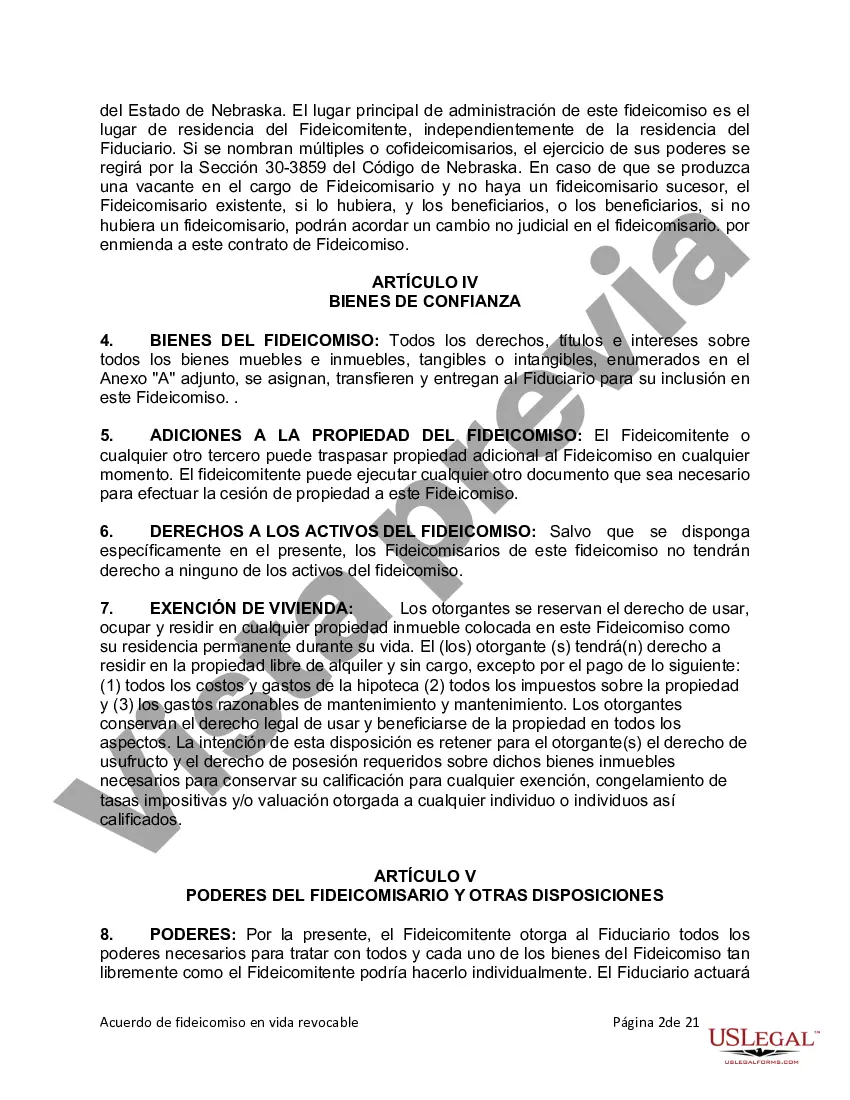 Preview Fideicomiso en vida para esposo y esposa con un hijo