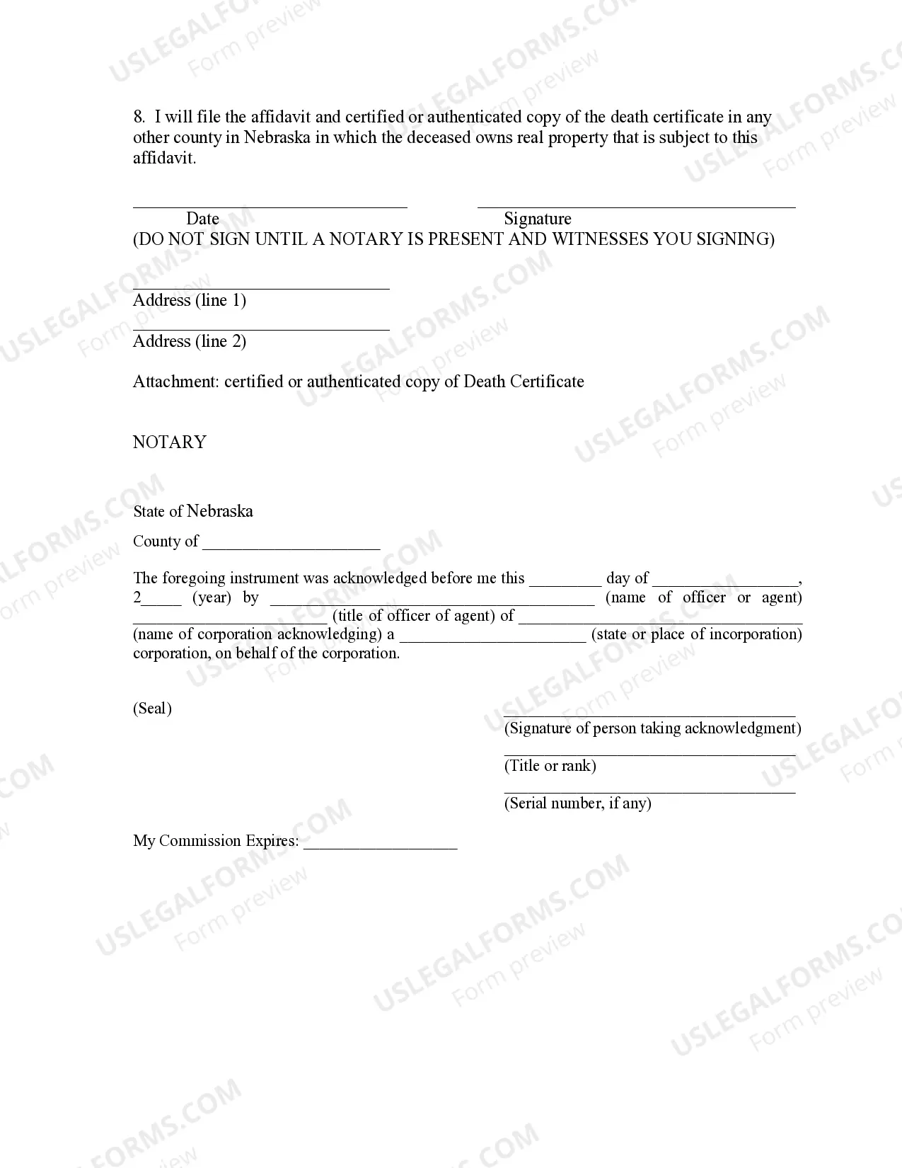 Preview Small Estate Affidavit for Real Property of Estates Not More Than $100,000