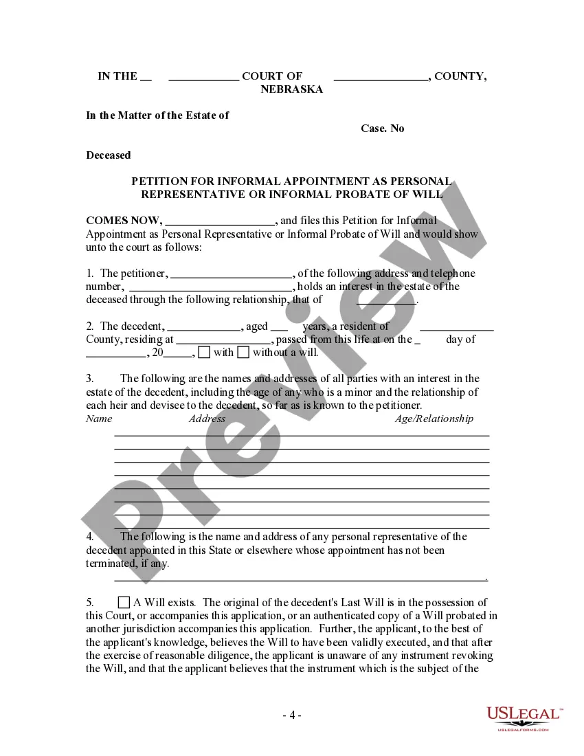 Preview Summary Administration Package for Small Estates