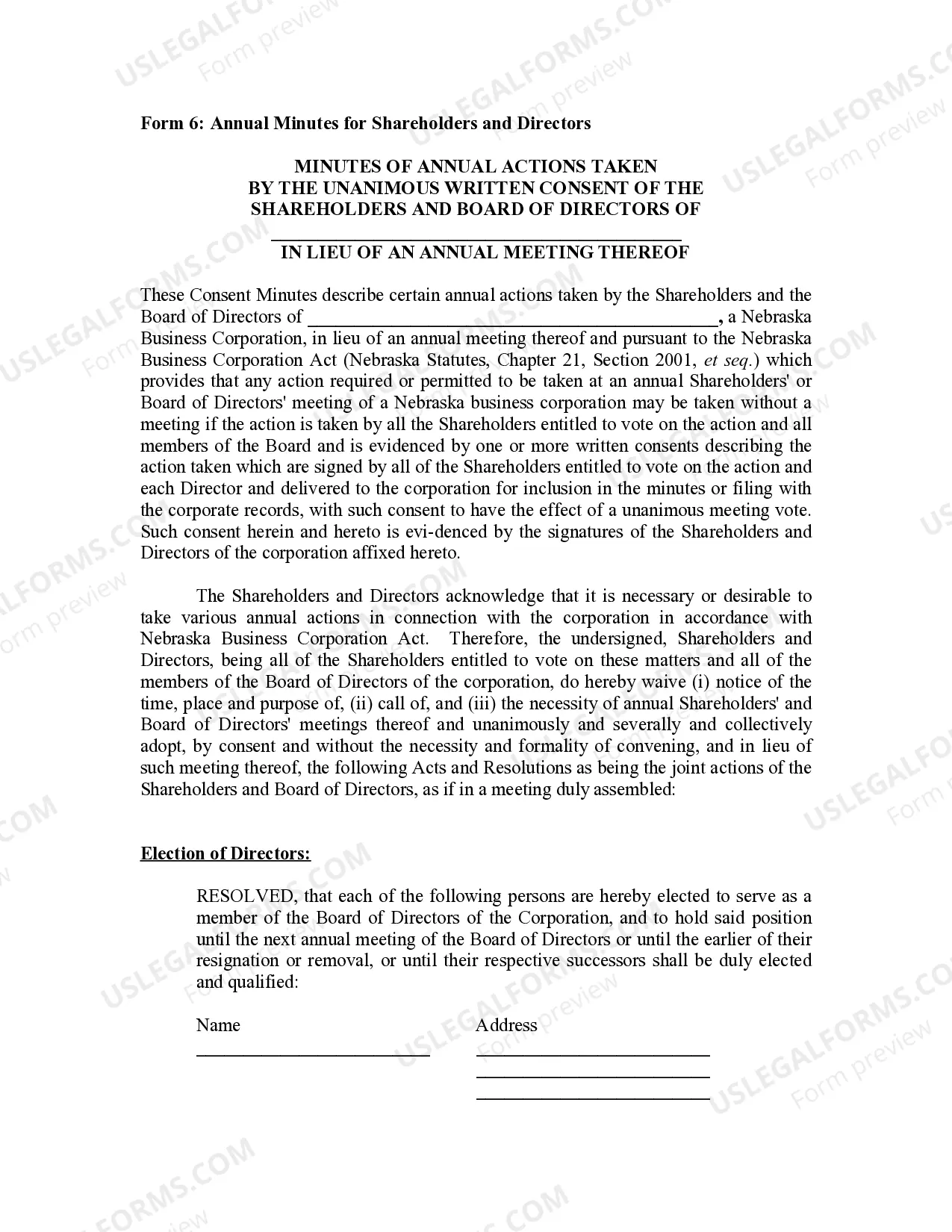 Preview Annual Minutes