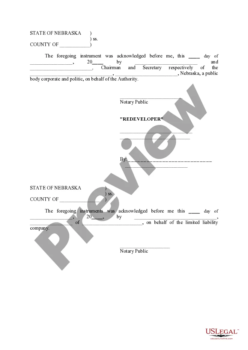 Preview Memorandum of Redevelopment Contract
