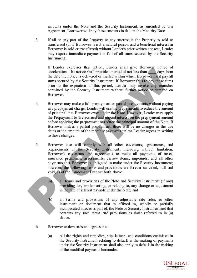 Preview Loan Modification Agreement