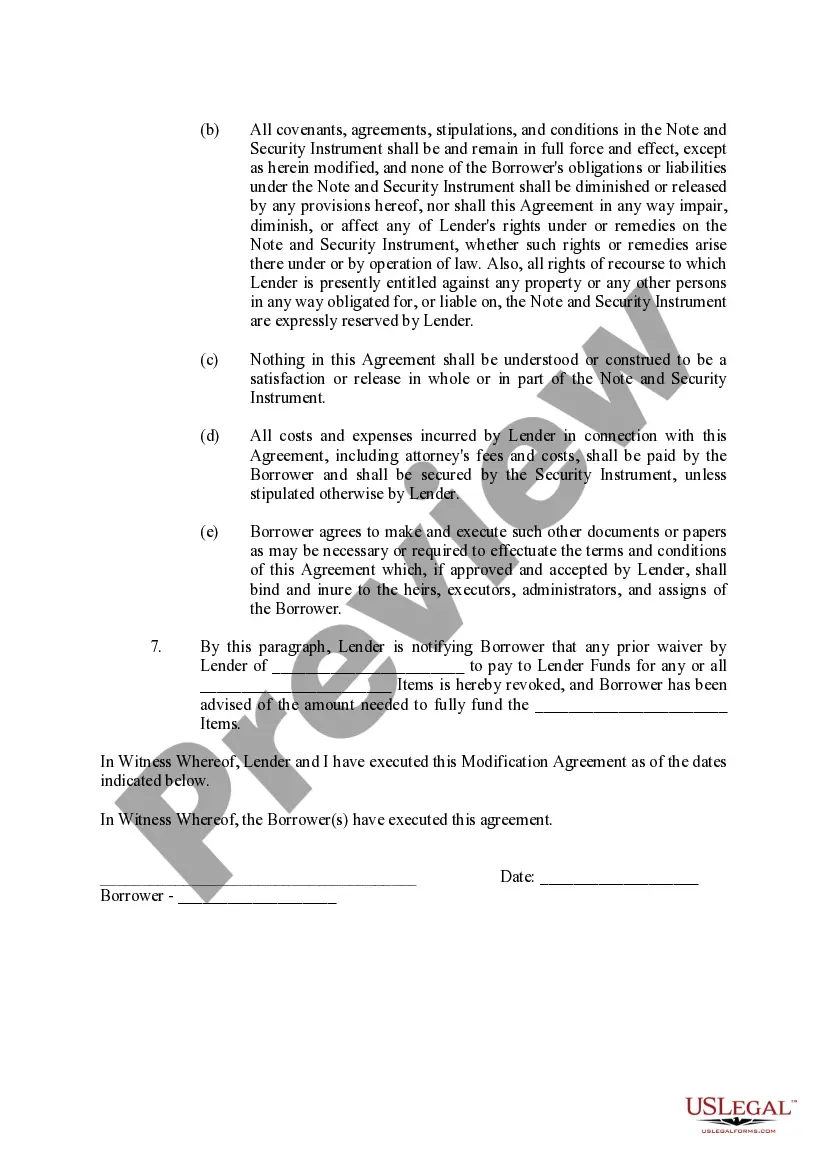 Preview Loan Modification Agreement