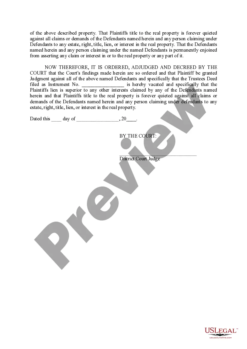 Preview Order - Journal Entry Summary Judgment and Default Judgment