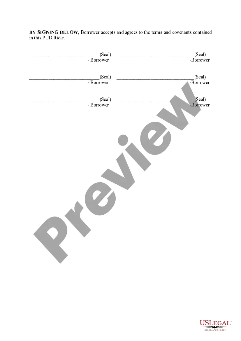 Preview Planned Unit Development Rider