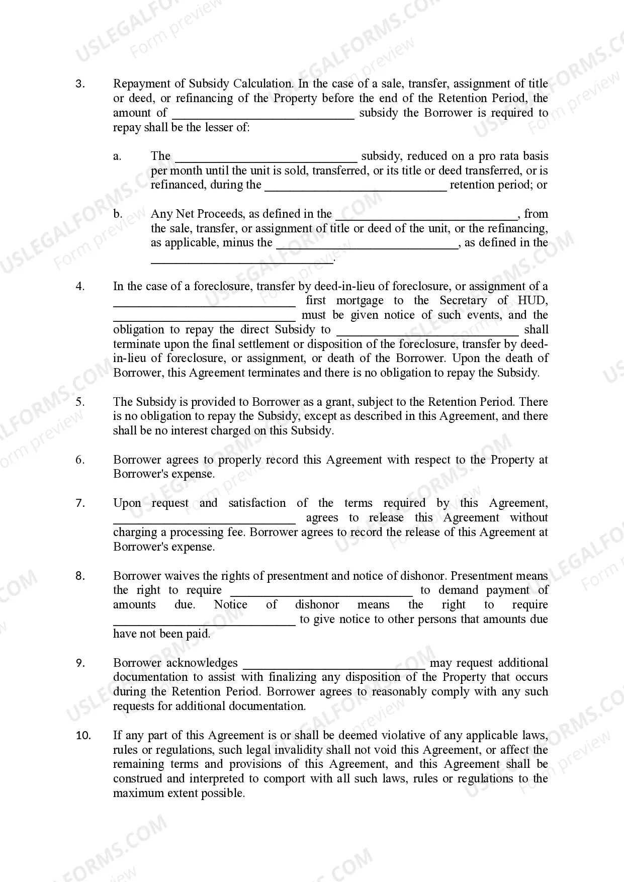 Preview Real Estate Retention Agreement