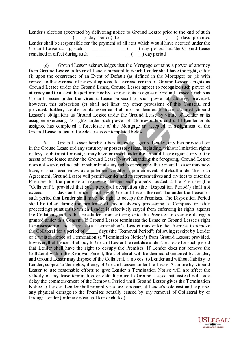 Preview Ground Lessor Consent