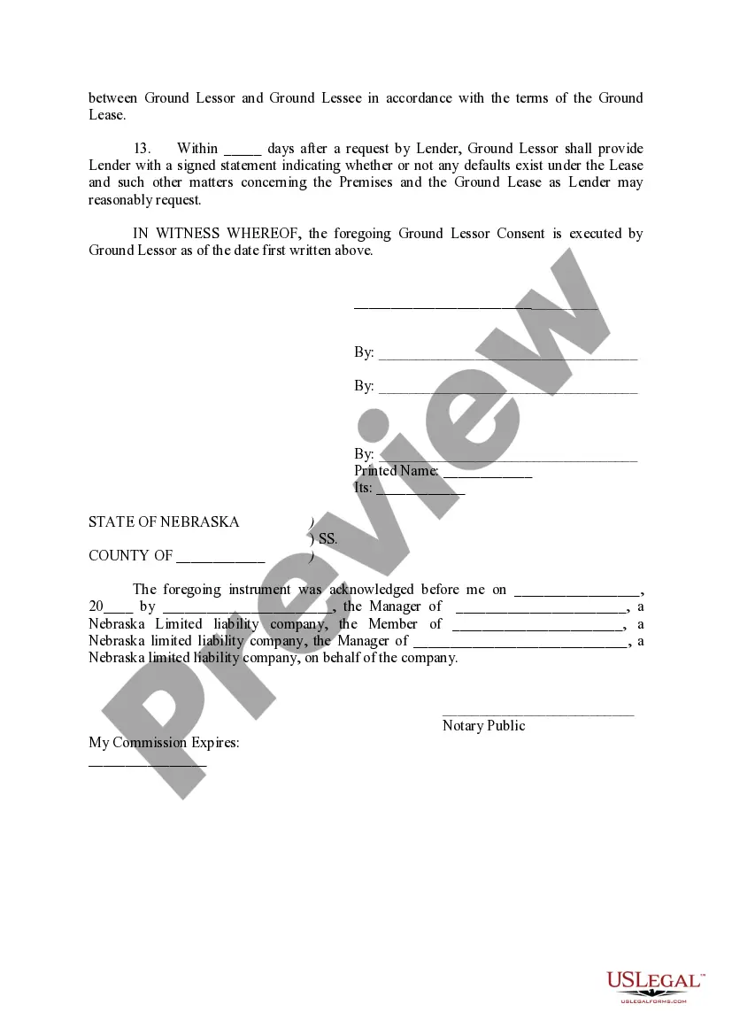 Preview Ground Lessor Consent