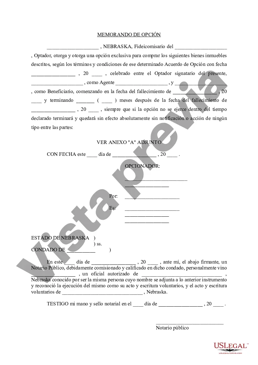 Preview Memorándum de Opción
