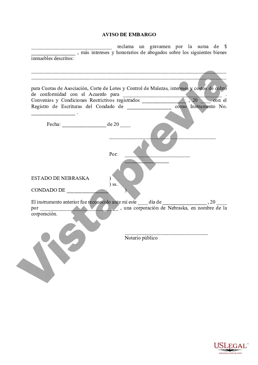 Preview Aviso de gravamen