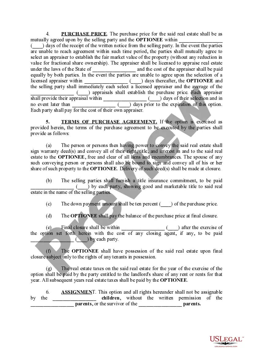 Preview Option to Purchase