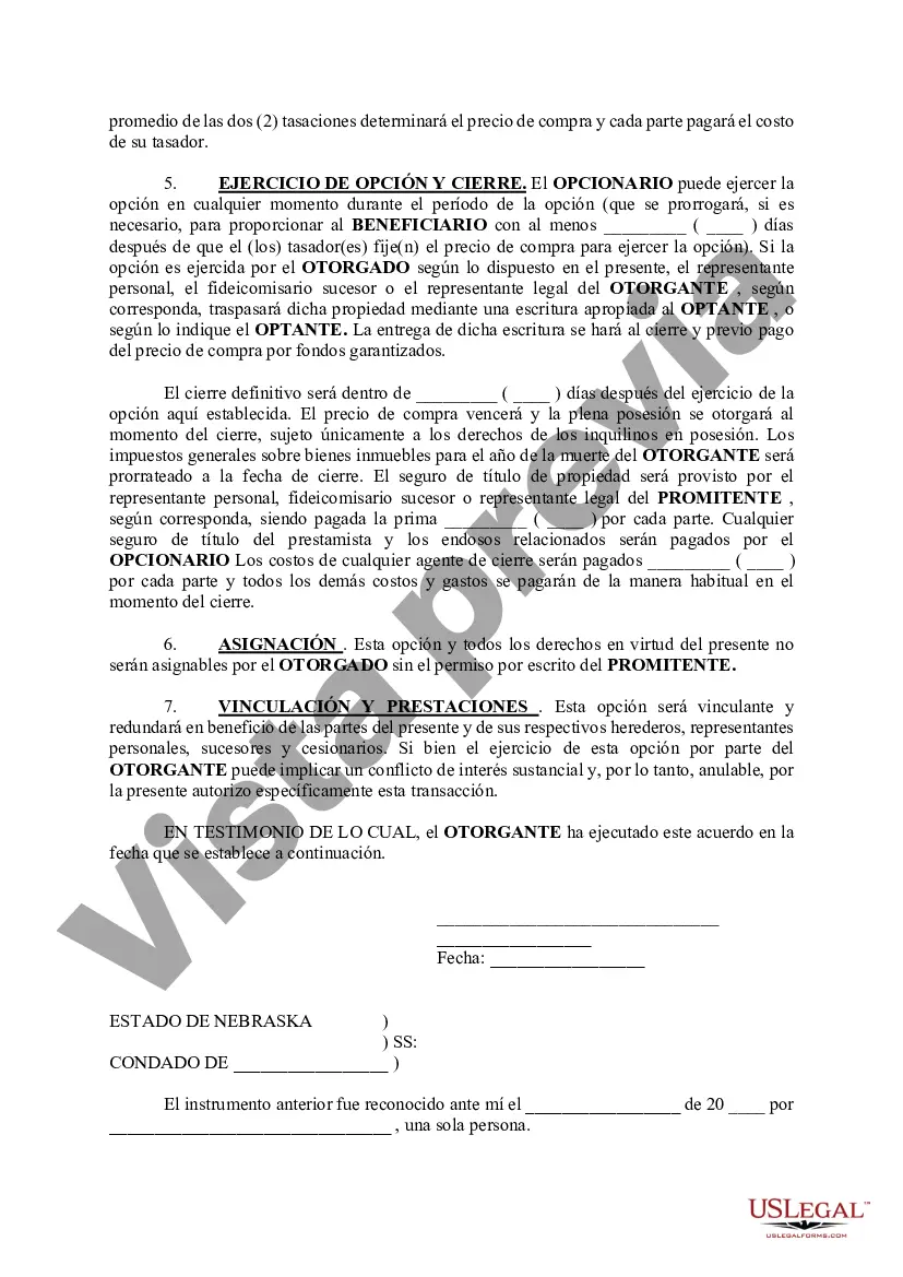 Preview Opción de Compra