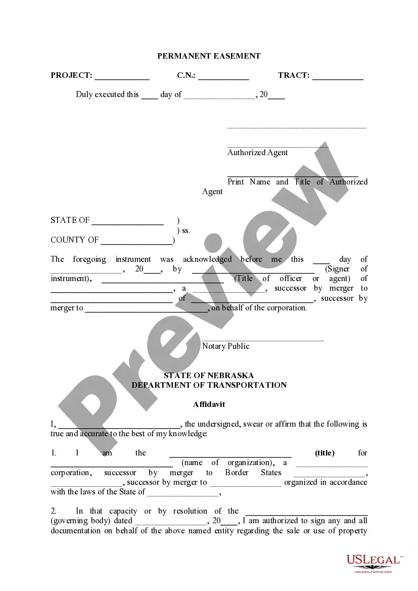 Preview Permanent Easement