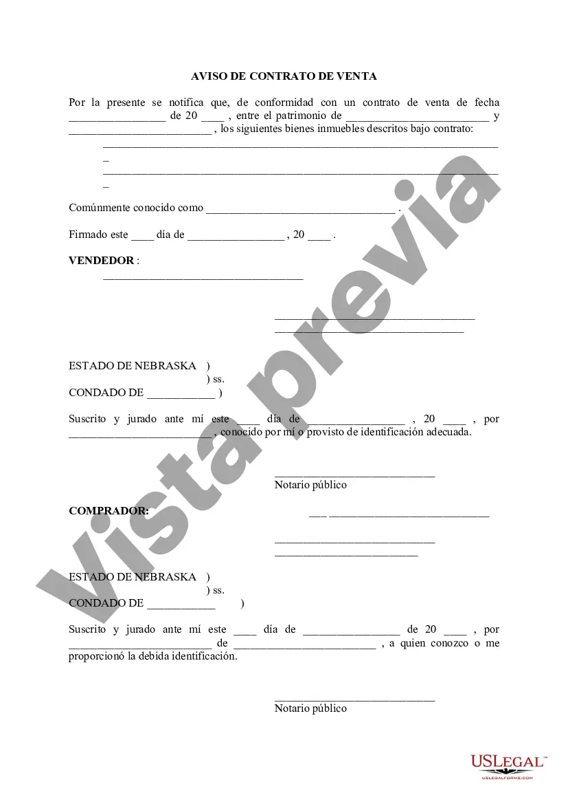Preview Aviso de contrato de venta