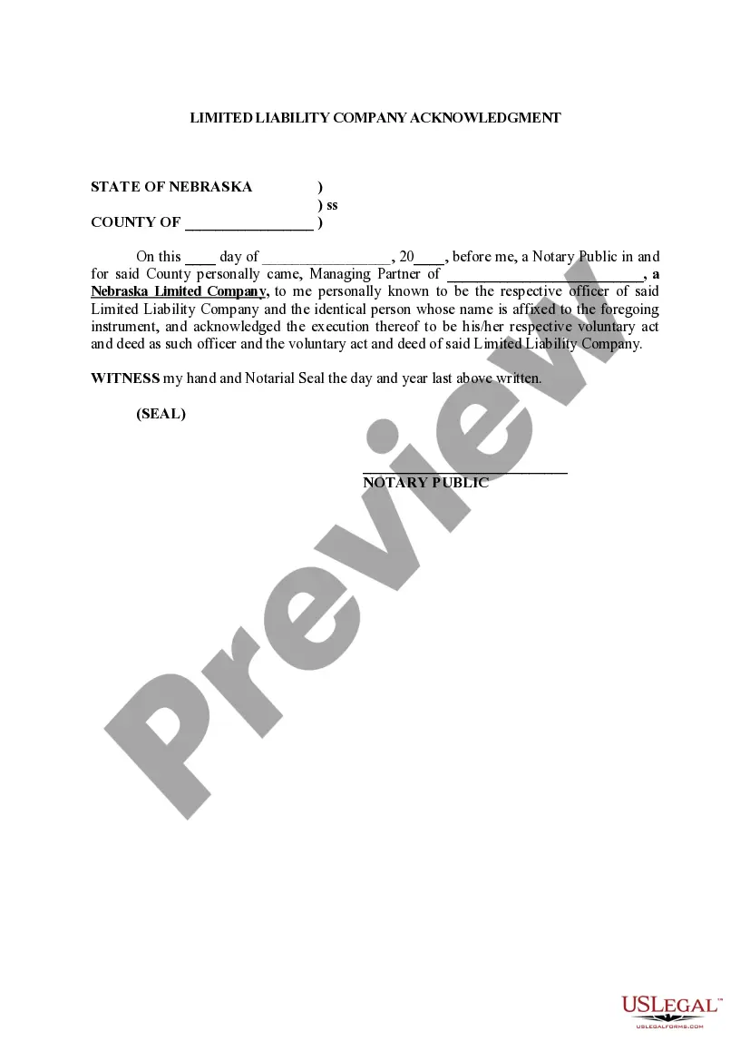 Preview Permanent Sewer Easement by a LLC