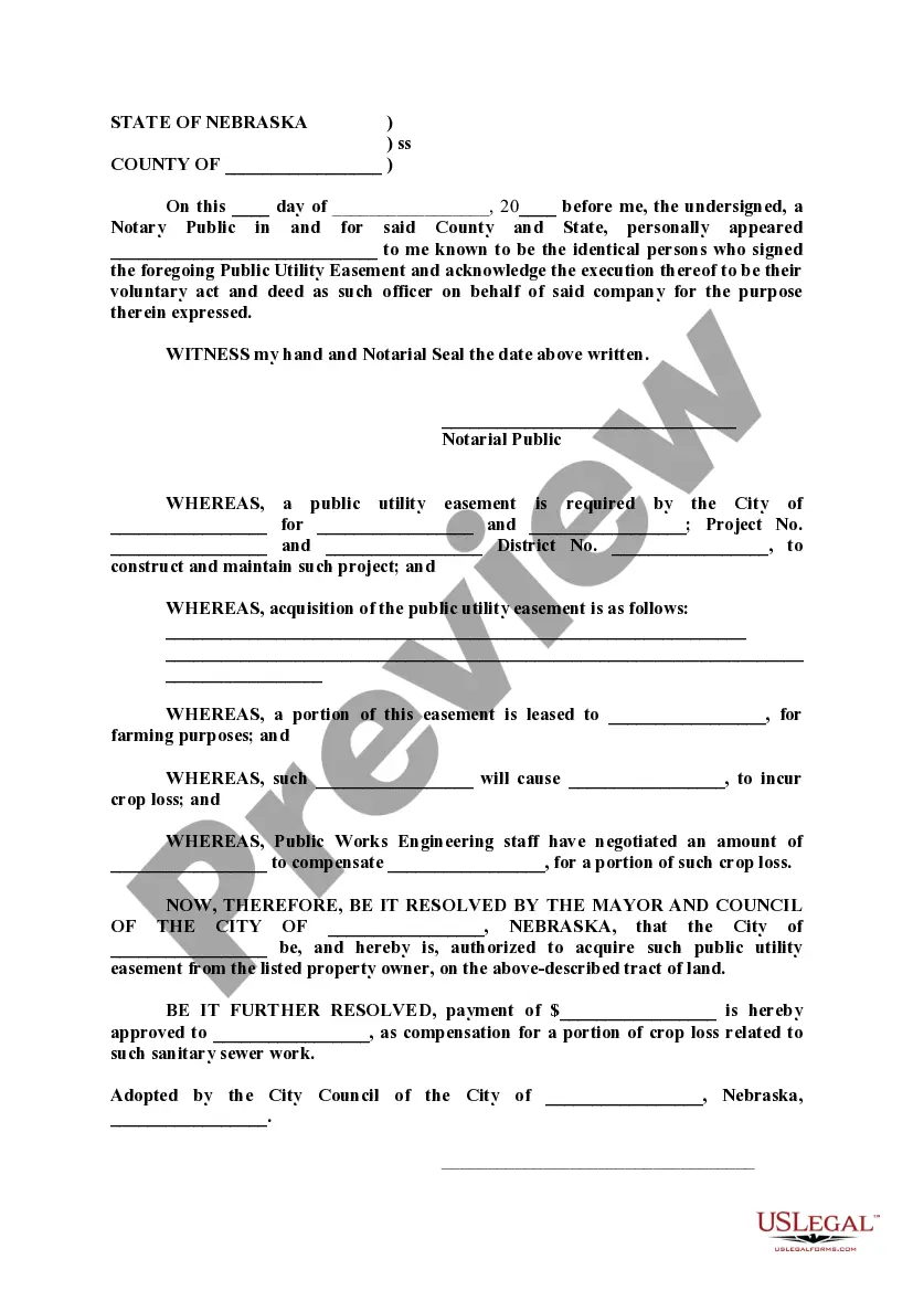 Get Permanent Utility Easement Preview Permanent Utility Easement