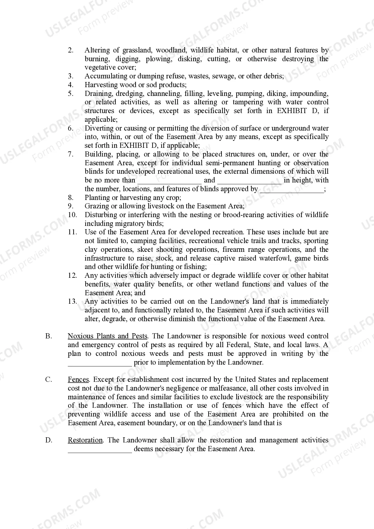 Preview Warranty Easement Deed in Perpetuity