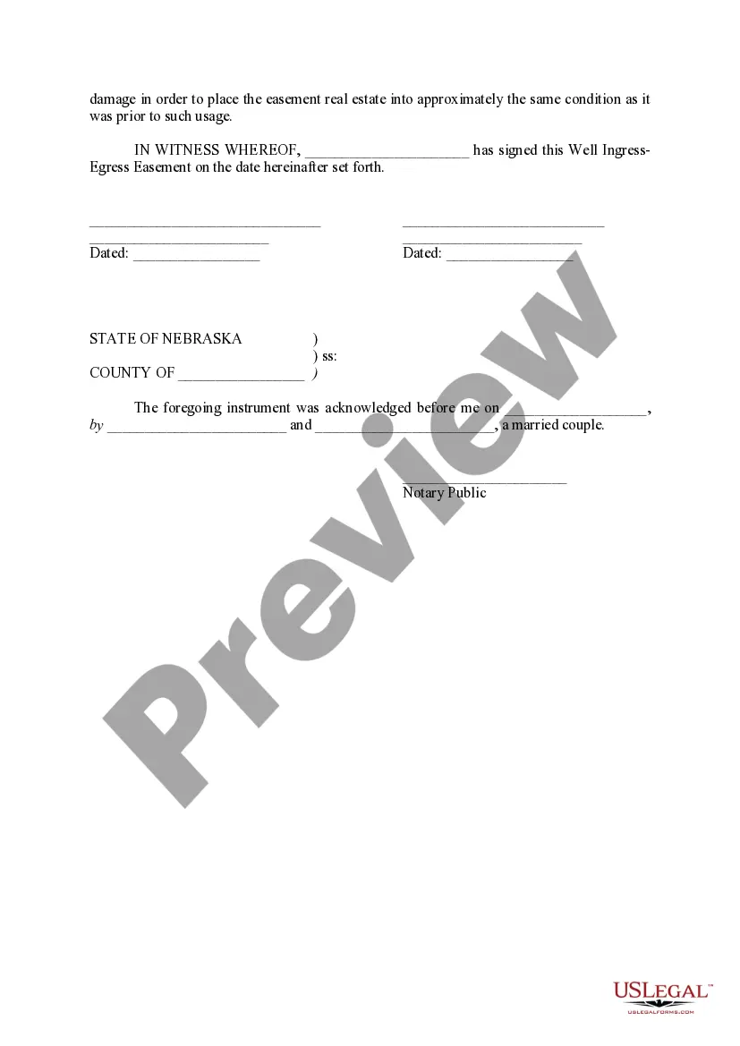 Preview Well Ingress-Egress Easement