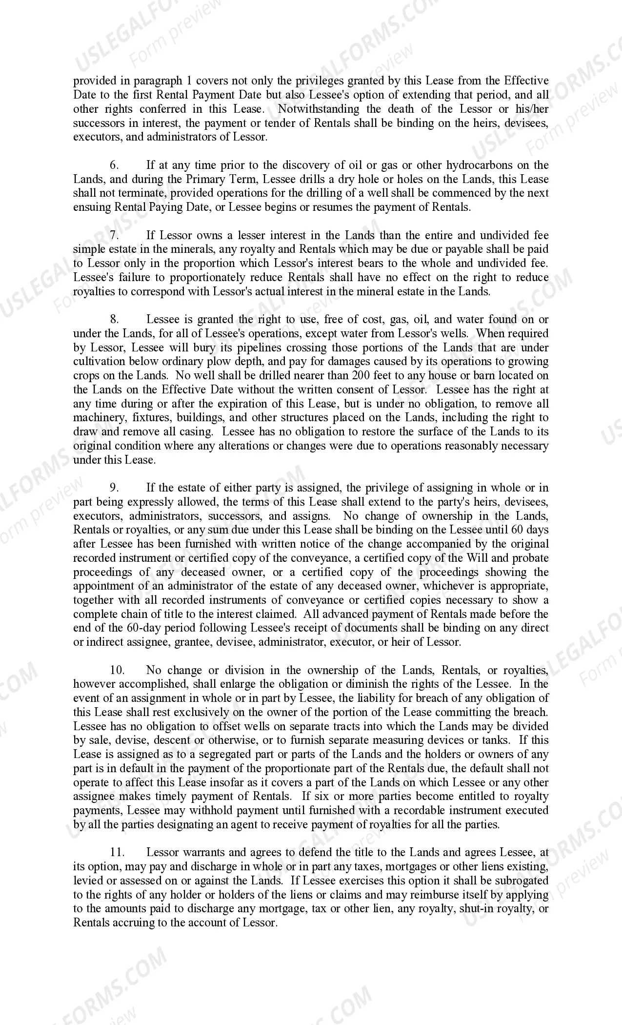 Preview Producers 88 Rental Lease Pooling Provision