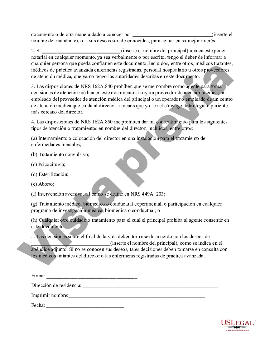 Preview Poder notarial para la atención médica de un adulto con discapacidad intelectual