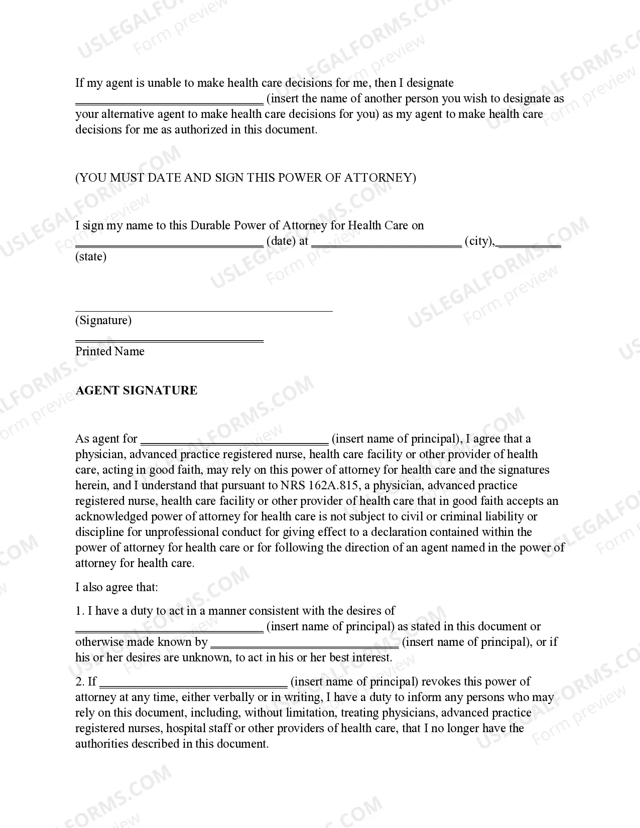 Preview Power of Attorney for Health Care for An Adult with Intellectual Disability