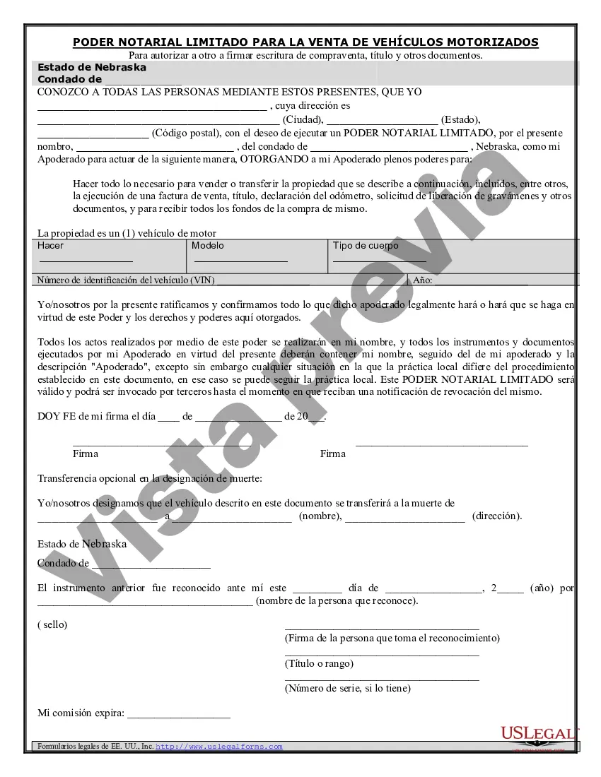 Preview Poder notarial para la venta de vehículos de motor