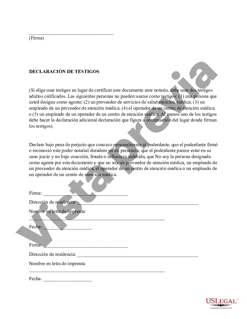 Preview Poder notarial para la atención médica de un adulto con demencia