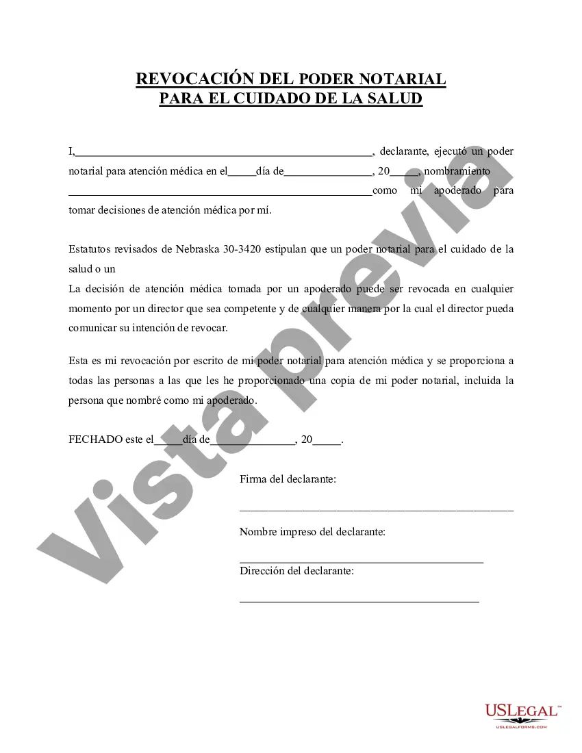 Preview Revocación de poder notarial para atención médica