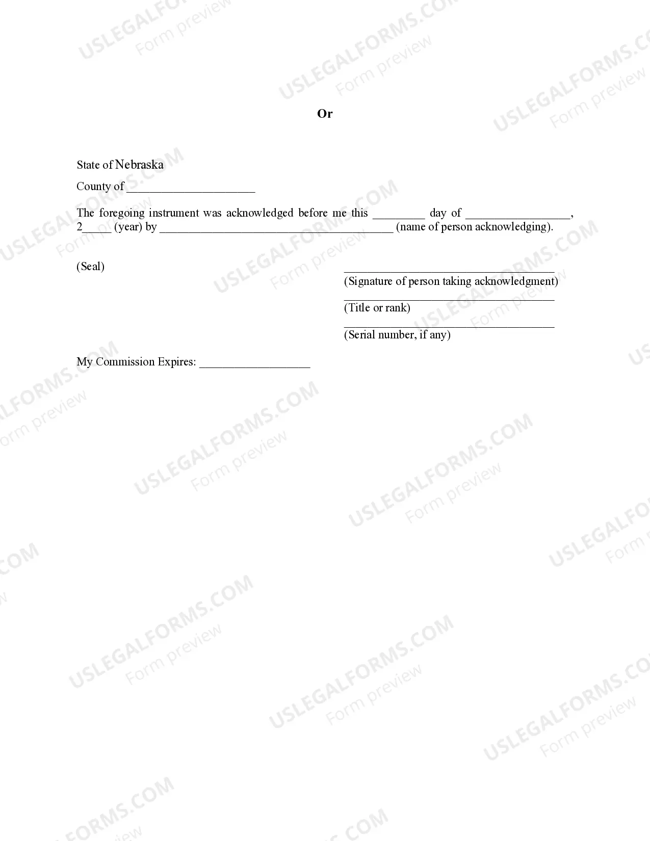 Preview Declaration - Living Will - Statutory