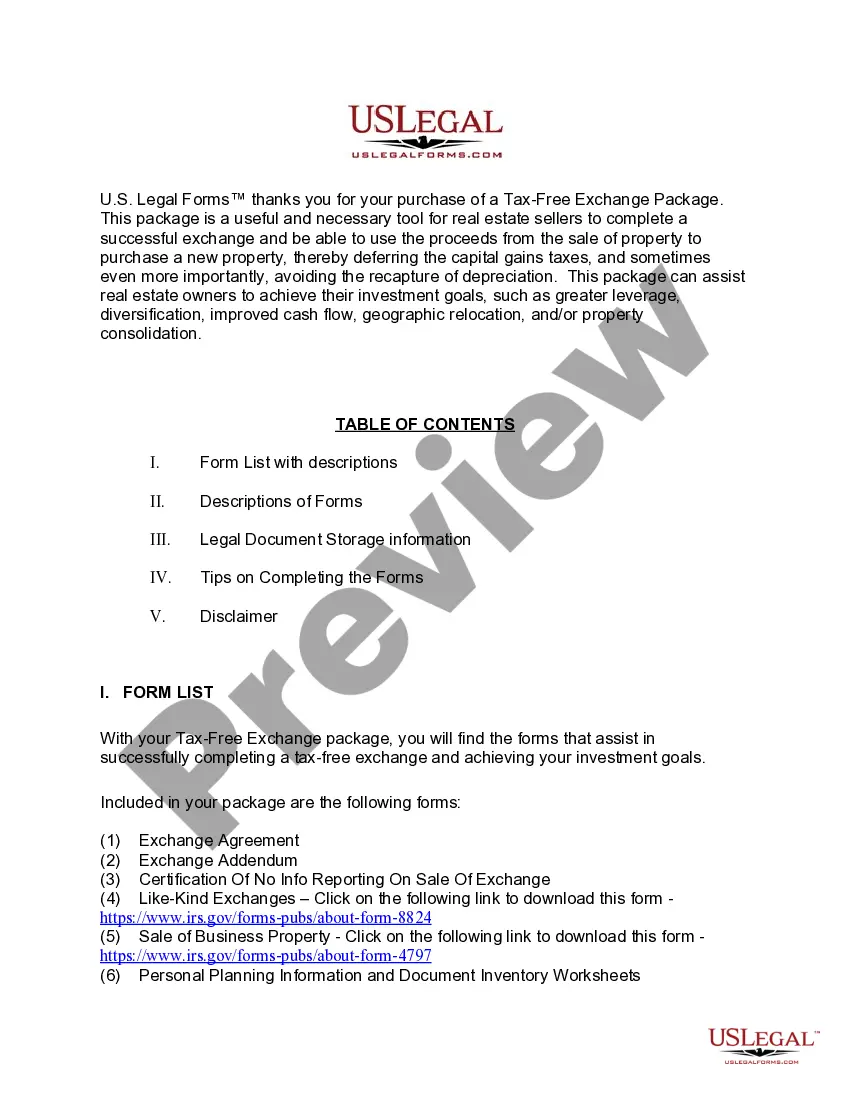 Get Nebraska Tax Free Exchange Package Preview Nebraska Tax Free Exchange Package