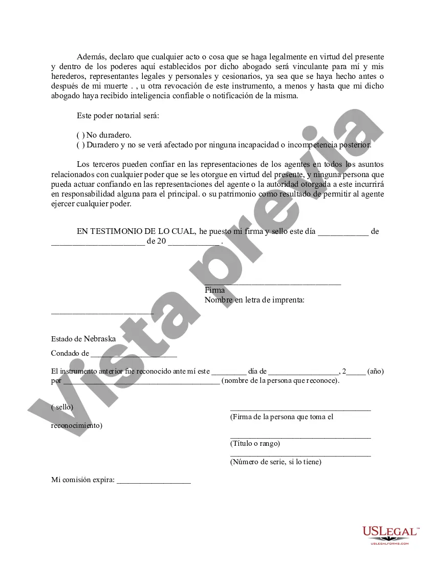 Preview Poder notarial limitado en el que se especifican poderes con ejemplos de poderes incluidos