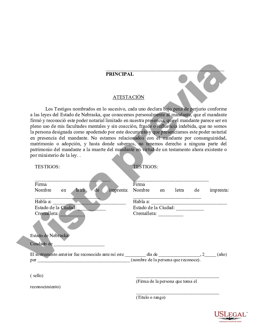 Preview Poder notarial limitado en el que se especifican poderes con ejemplos de poderes incluidos