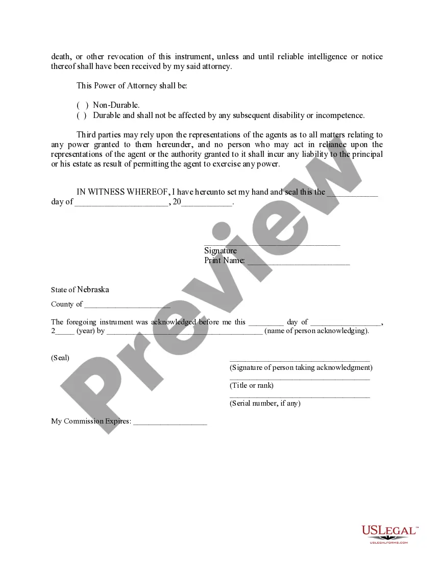 Preview Limited Power of Attorney where you Specify Powers with Sample Powers Included