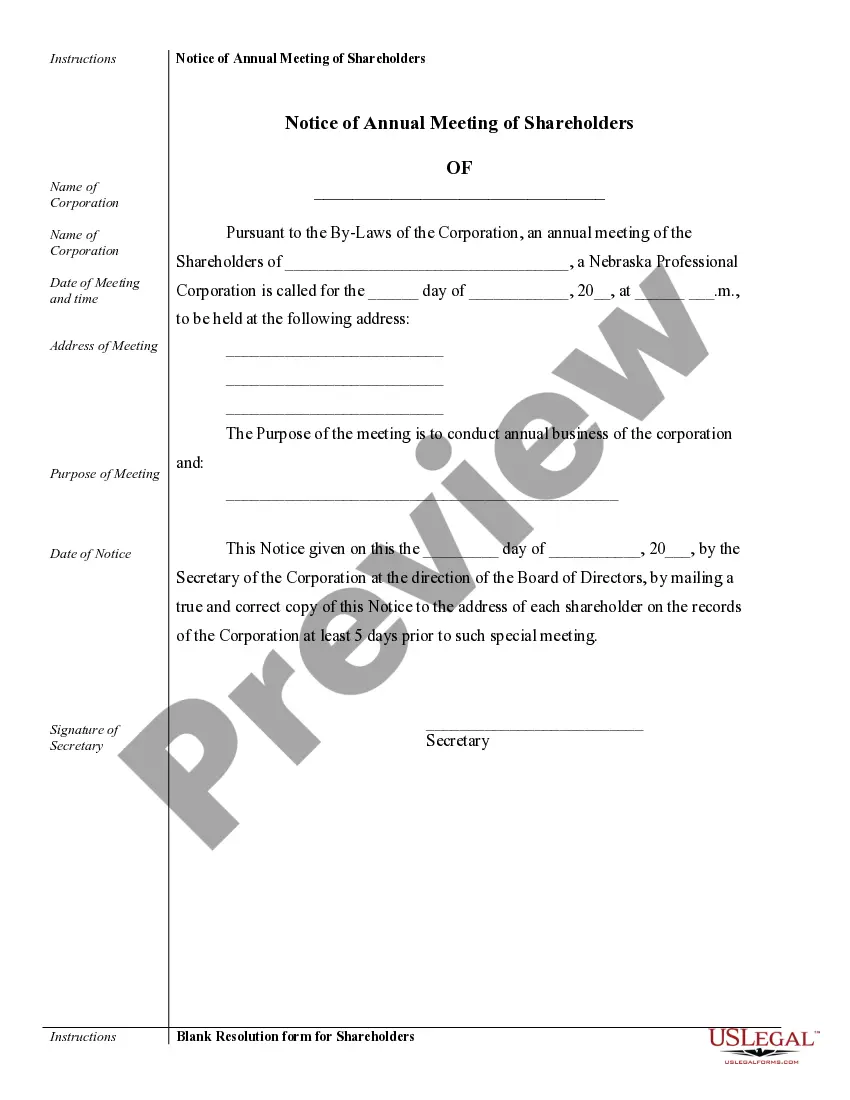 Get Sample Corporate Records for a Nebraska Professional Corporation Preview Sample Corporate Records for a Nebraska Professional Corporation