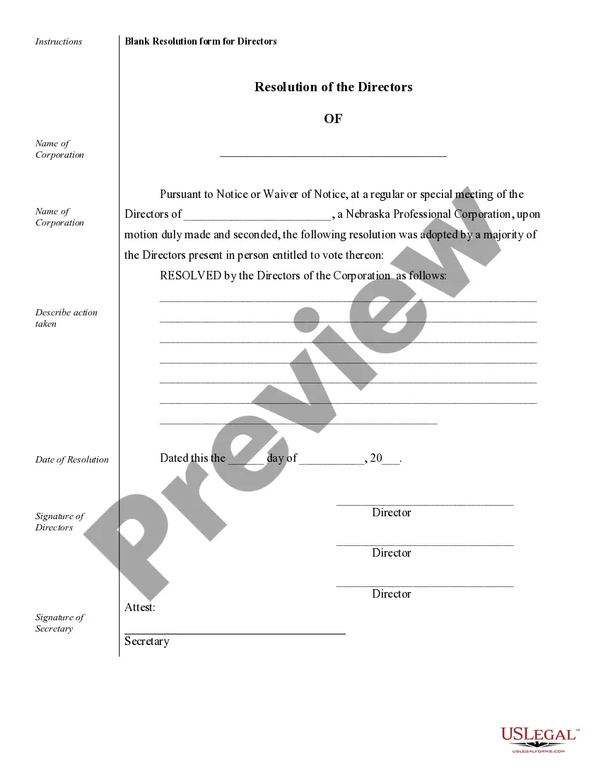 Get Sample Corporate Records for a Nebraska Professional Corporation Preview Sample Corporate Records for a Nebraska Professional Corporation