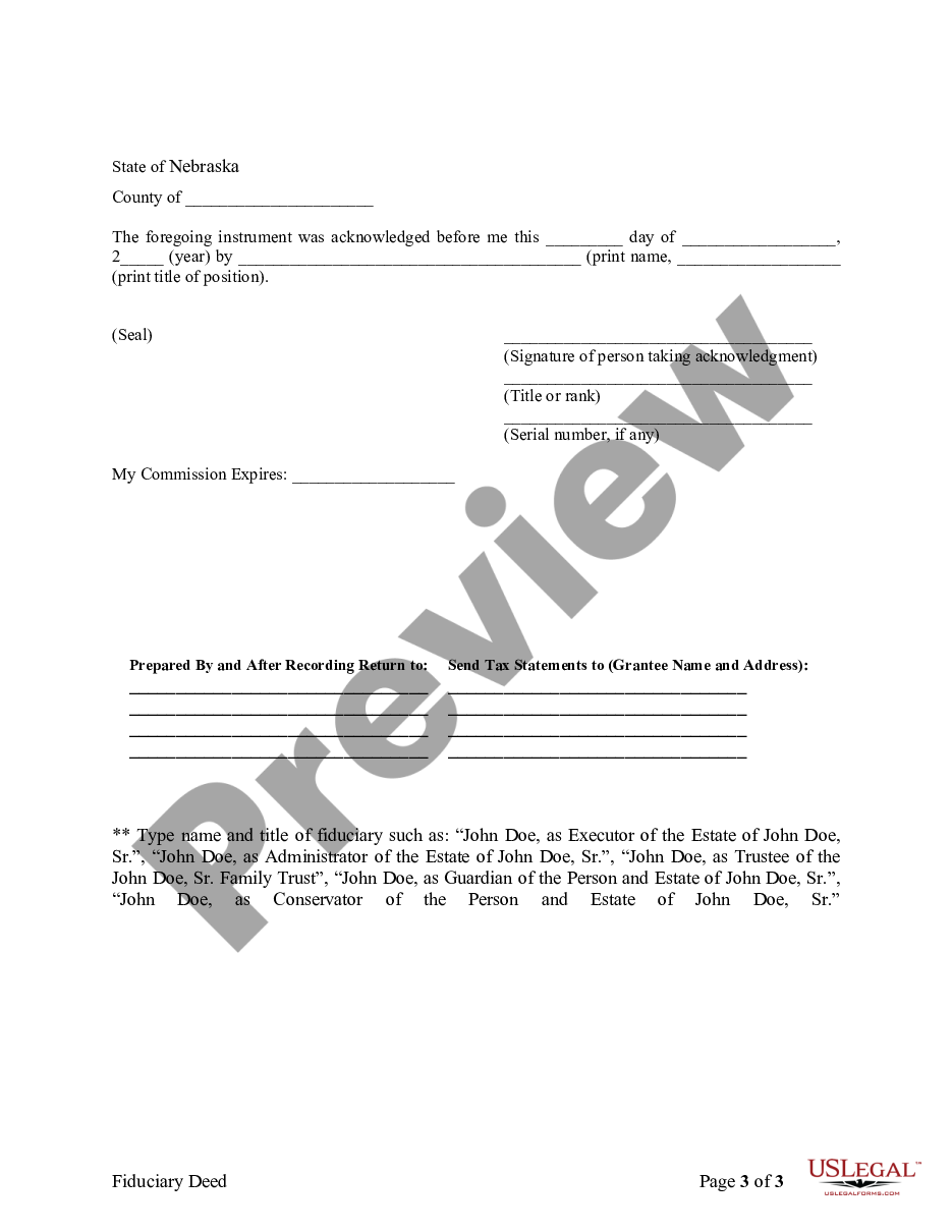 page 4 Fiduciary Deed for use by Executors, Trustees, Trustors, Administrators and other Fiduciaries preview