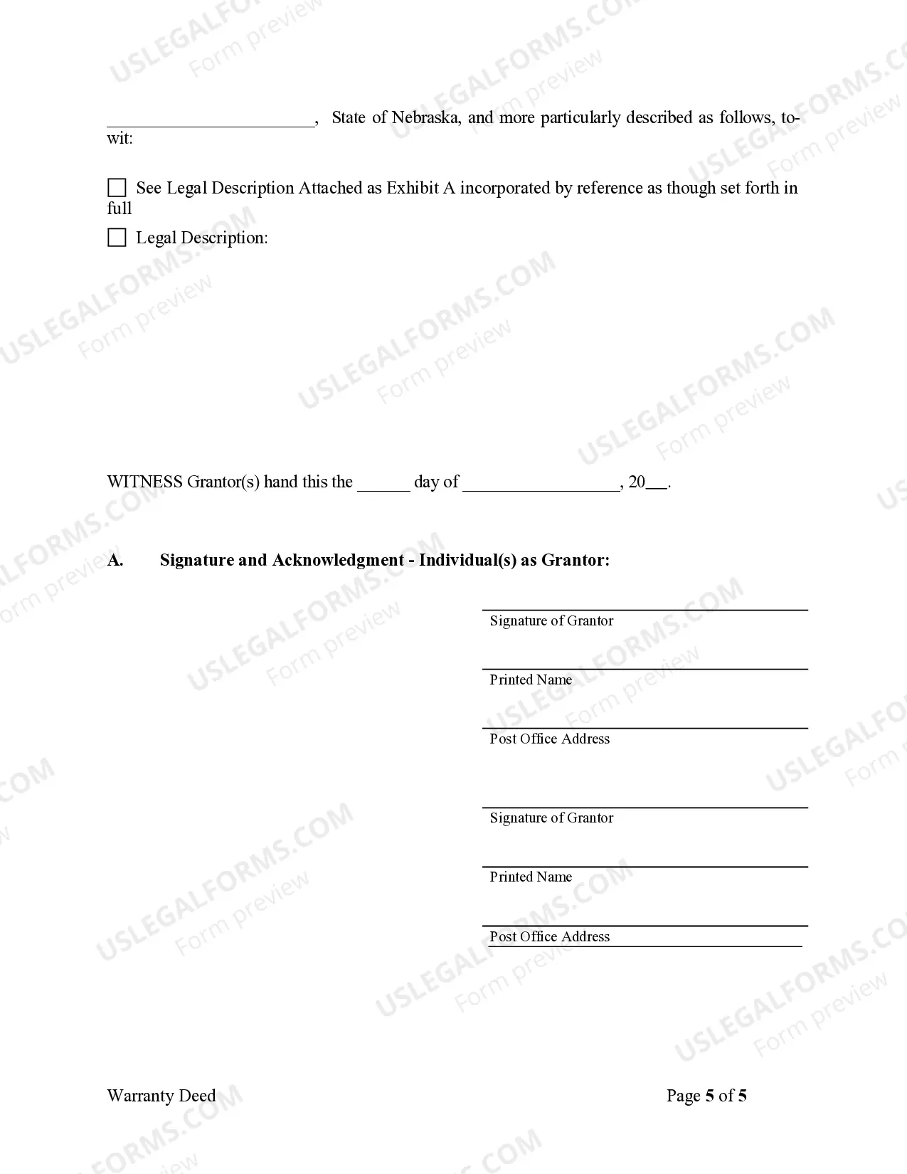 Preview Warranty Deed from Limited Partnership or LLC is the Grantor, or Grantee