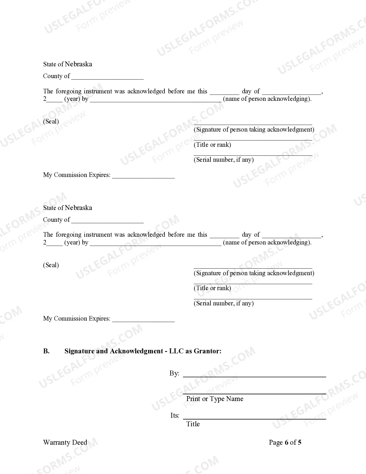 Preview Warranty Deed from Limited Partnership or LLC is the Grantor, or Grantee