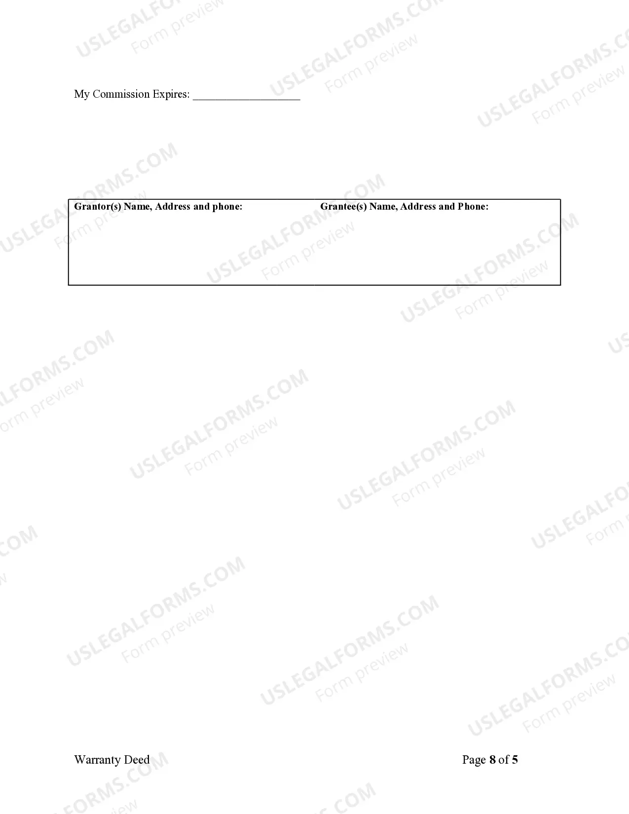 Preview Warranty Deed from Limited Partnership or LLC is the Grantor, or Grantee